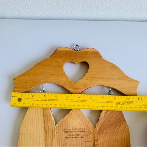 1997 Christmas Folk Art Wood Plaque Vintage - Picture 5 of 7